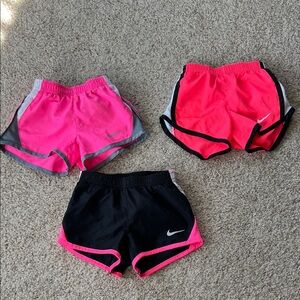 Nike Pink and Black Shorts Trio